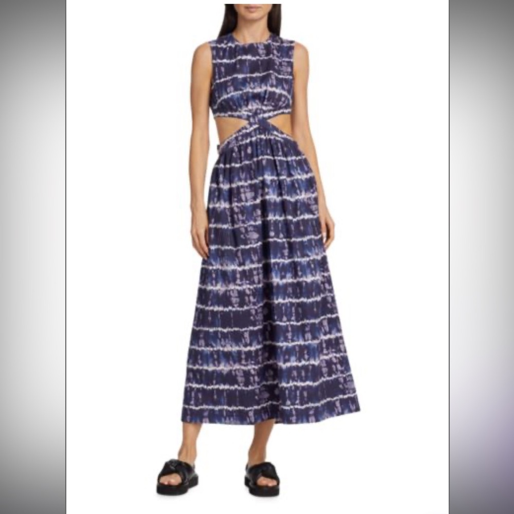 Altuzarra Ashima Tie Dye Cutout Midi Dress Size 38